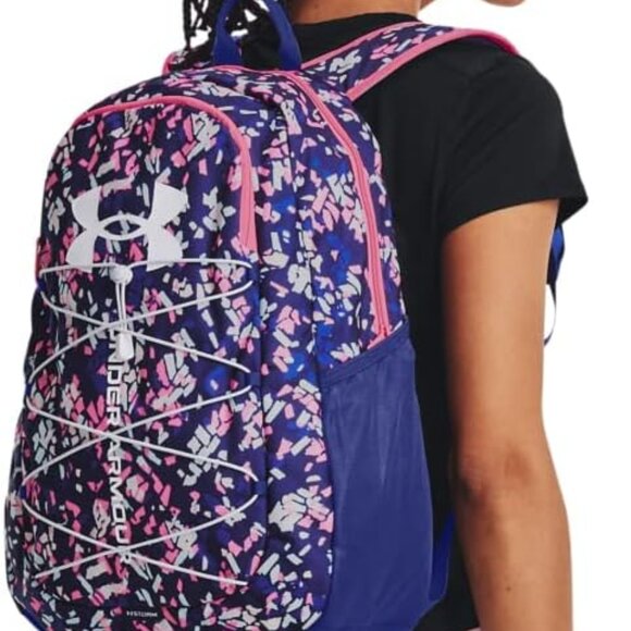 NWT Under Armour Unisex Adult Hustle Sport Backpack, (456) Bauhaus Blue/Pink - Picture 1 of 4